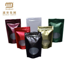 Custom Printed Stand Up Resealable Zip Lock Metallic Laminated Aluminum Pouch For Tea/Food/Snack/Coffee Packaging